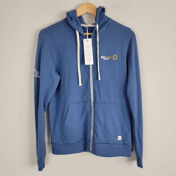 Marine Layer Jackets & Blazers - Marine Layer Afternoon Hoodie Women's Size M Blue Full Zip Soft Company Logo
